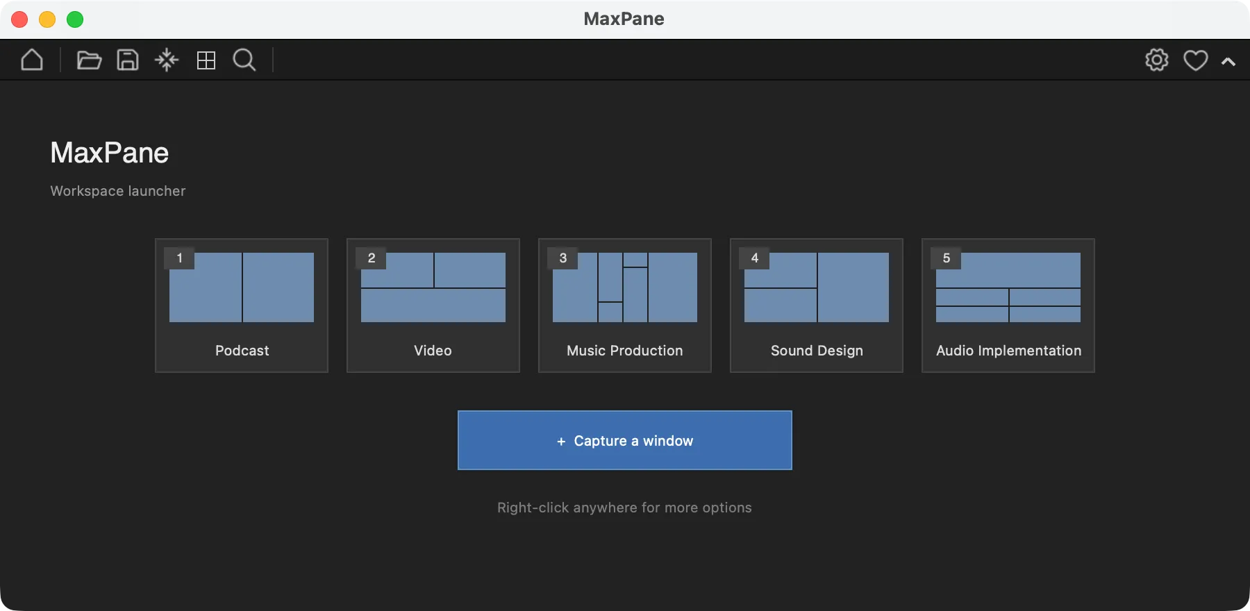 Launcher z zapisanymi workspace'ami, jeden klik przywraca cały układ okien