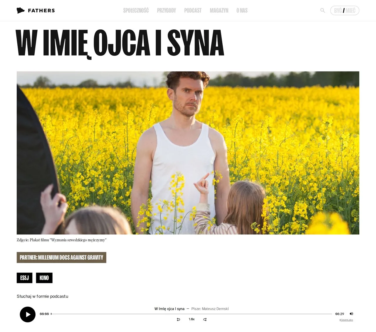 Strona artykułu z odtwarzaczem – lektor AI przy każdym tekście